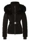 Mackage Quilted Down Jacket Belted Waist In Black