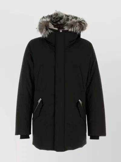 MACKAGE FUR TRIM HOODED DOWN JACKET