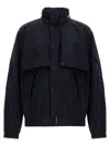 Mackage Midnight Blue Jacket With Detachable Overlay Panel In Black