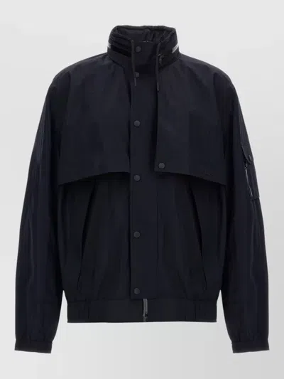 Mackage Garrett Jacket Elastic Hem High Collar Zipper In Black
