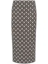 Mackage Geometric-pattern Knitted Skirt In Black