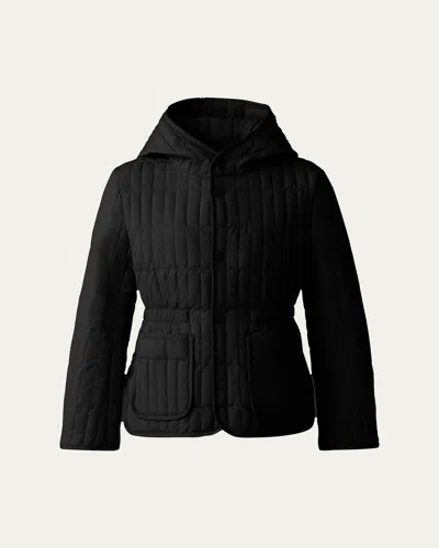 MACKAGE GIRL'S MAURA LOGO-PRINT QUILTED COAT