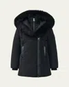 Mackage Girl's Recycled Down Coat W/ Signature  Collar In Black