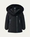 Mackage Girl's Recycled Down Coat W/ Signature  Collar In Black