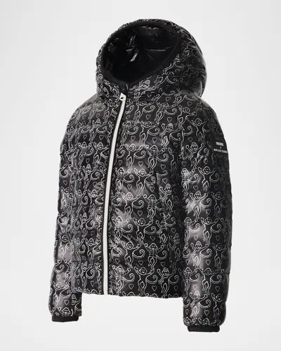 MACKAGE GIRL'S REVERSIBLE HOODED DOWN JACKET