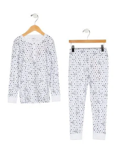 Pre-owned Mackage Kids' Girls' Two-piece Pajama Set W/tags In White