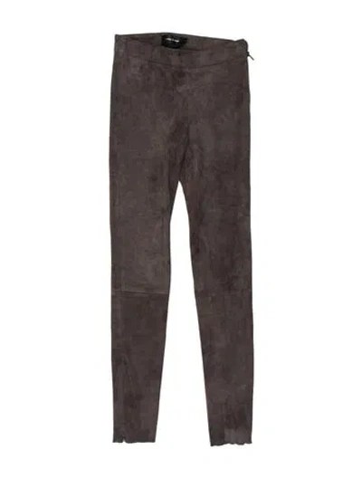 Pre-owned Mackage Goat Leather Skinny Leg Pants In Brown