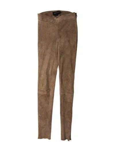 Pre-owned Mackage Goat Leather Skinny Leg Pants In Neutral