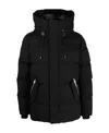 Mackage Panelled Padded Hooded Jacket In Black