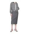 Mackage Juniper Chalk Stripe Cotton Blend Bomber Jacket In Gray