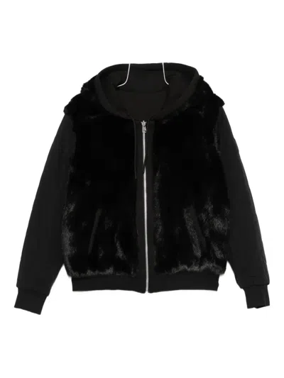 Mackage Gwendal Reversible Hooded Faux-fur Jacket In Black