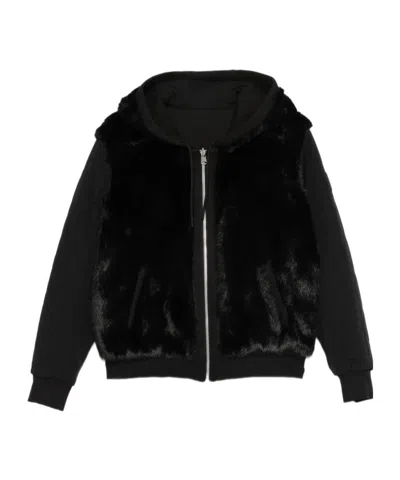Mackage Gwendal Reversible Hooded Faux-fur Jacket In Black