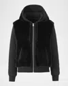 Mackage Gwendal Reversible Hooded Faux-fur Jacket In Black