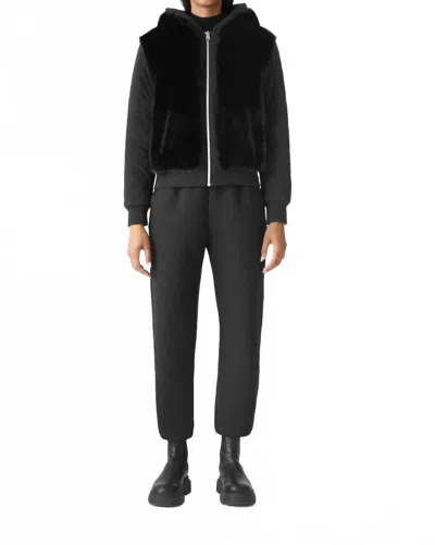 Mackage Gwendal Reversible Hooded Faux-fur Jacket In Black