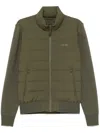 Mackage Knitted-sleeve Puffer Jacket In Green