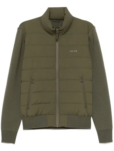 Mackage Haney-city Padded Panelled Jacket In Green