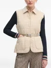 Mackage Helia Quilted Belted Gilet In Neutral