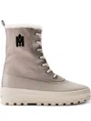 Mackage Hero Logo-embellishment Lace-up Boots In Gray
