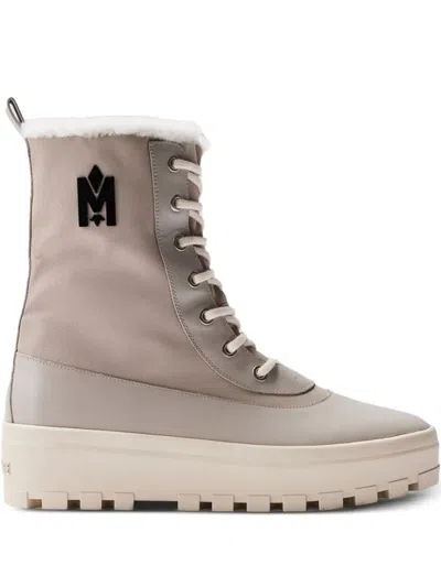 MACKAGE HERO LOGO-EMBELLISHMENT LACE-UP BOOTS