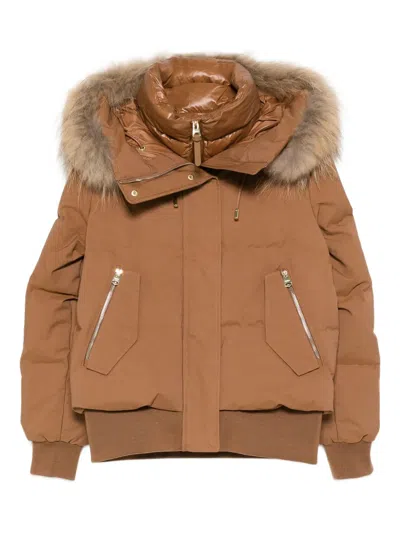 Mackage Hooded Jacket In Brown