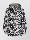 Mackage Hooded Jackets With Geometric Pattern And Elastic Cuffs In Black