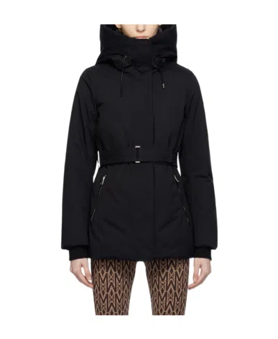 Mackage Hooded Long-sleeved Down Jacket In Black