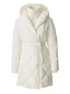 Mackage Hooded Quilted Coat In White