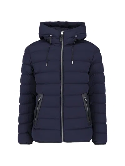 Mackage Hooded Quilted Puffer Jacket In Blue