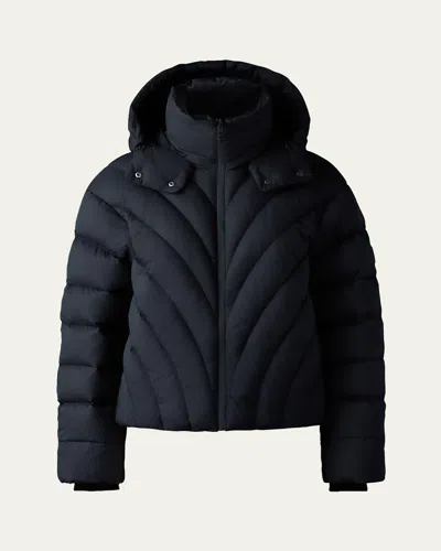 Mackage Hope Water-repellent Softwash Rounded Quilt Puffer Jacket In Black