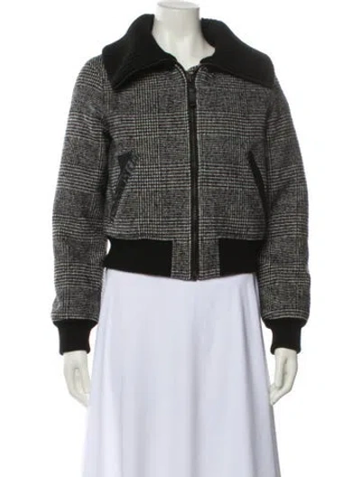 Pre-owned Mackage Houndstooth Print Down Jacket In Multi