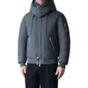 Mackage Iker-z Water Resistant Quilted Down Puffer Jacket With Removable Hood In Gray