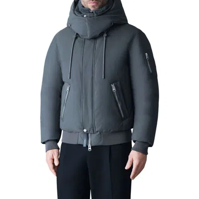 Mackage Iker-z Water Resistant Quilted Down Puffer Jacket With Removable Hood In Gray