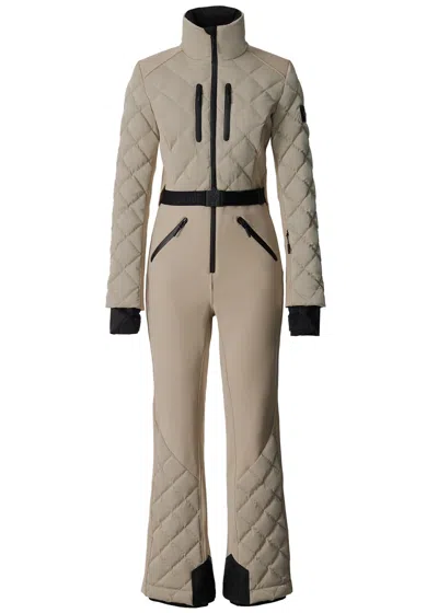 Mackage Inga Quilted Bonded Fleece Ski Suit In Neutral