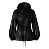 Mackage Black Isha Balloon Sleeve Rain Jacket In Black