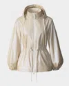 Mackage Isha Metallic Water Repellent Rain Jacket In Champagne