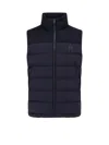 Mackage Sleevless Recycled Nylon Jacket With Quilted Effect In Blue