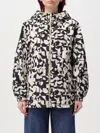 Mackage Geometric Print Reversible Delia Windbreaker In Black