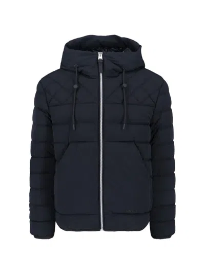 Mackage Adjustable Hood Quilted Down Jacket In Black