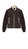 Mackage Jonathan Suede Full Zip Jacket In Brown