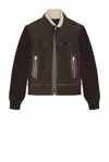 Mackage Jonathan Suede Full Zip Jacket In Brown