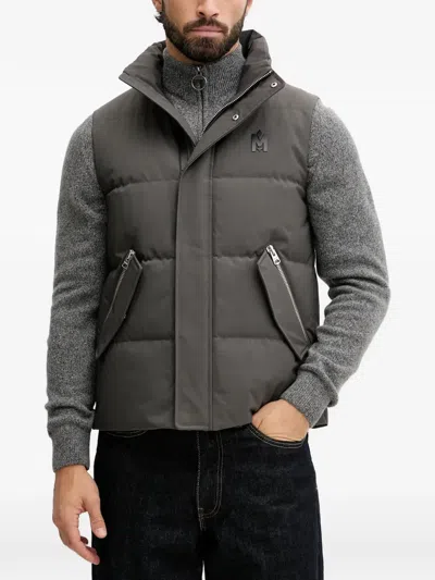 Mackage Joseph Funnel-neck Gilet In Gray