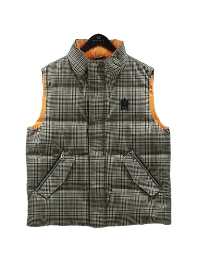 Mackage Joseph Plaid Gilet In Green
