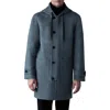 Mackage Joshua Double Face Long Wool Coat In Blue