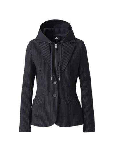 Mackage Jospia Pinstripe-print Blazer In 블루