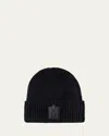 Mackage Jude Hand-knit Logo Beanie With Ribbed Cuff In Black