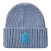 Mackage Jude Colorblock Wool Blend Rib Beanie In Blue