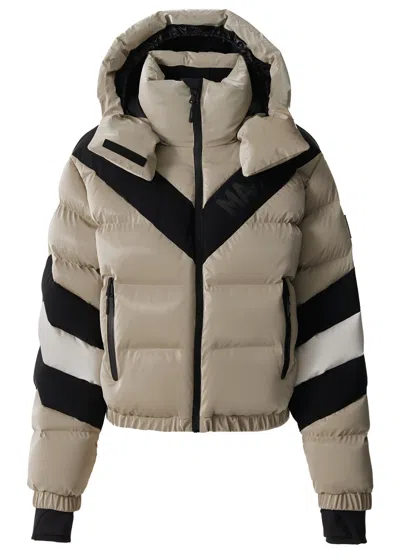 Mackage Kairi Hooded Cropped Quilted Down Ski Jacket In Multi