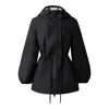 Mackage Black Kalea-z Hooded Rain Jacket In Black-trench