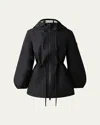 Mackage Kalea Hooded Rain Jacket In Black Trench