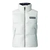 Mackage Chaya Lustrous Light Down Funnel Vest In Cream - Atterley In Cream